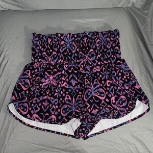 No Boundaries High Waist Pink and Purple Patterned Shorts
